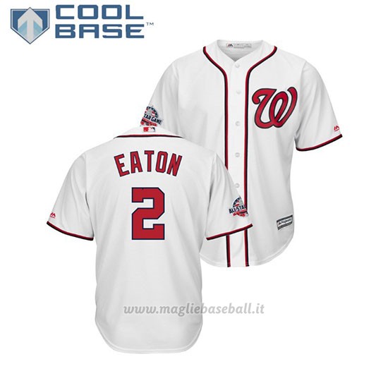 Maglia Baseball Uomo Washington Nationals Adam Eaton 2018 All Star Game Cool Base Bianco